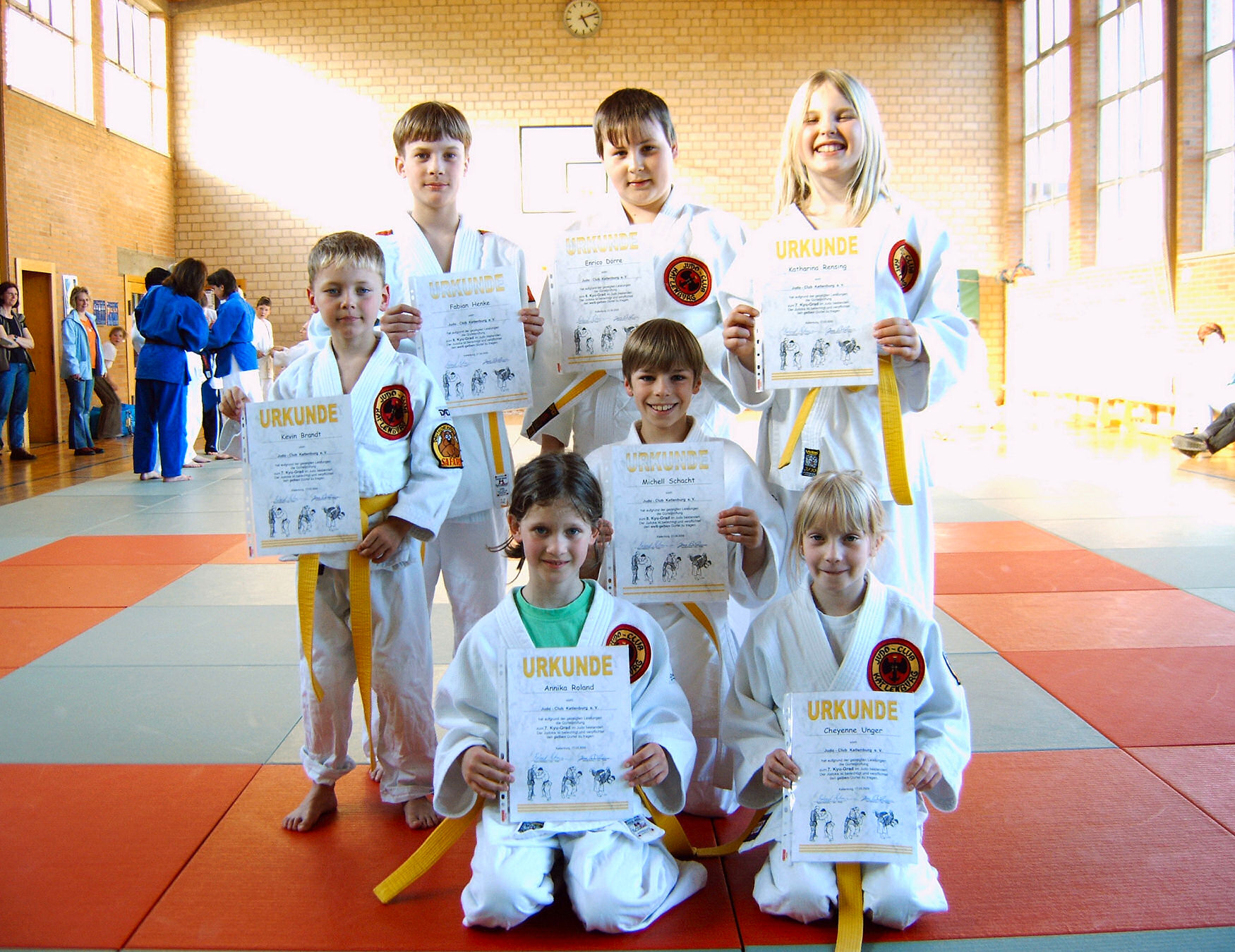 Weitere Wei&szlig;-Gelb- und Gelbgurte beim Judo-Club Katlenburg